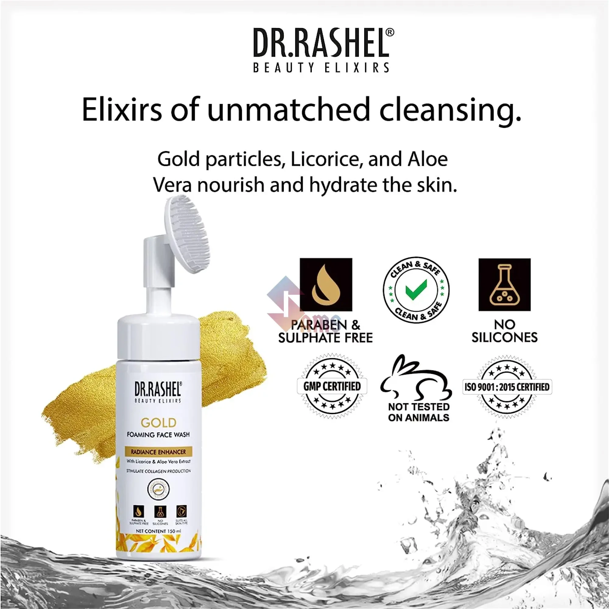 Dr Rashel gold foaming face wash3.webp